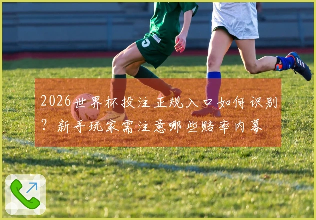 2026世界杯投注正规入口如何识别？新手玩家需注意哪些赔率内幕